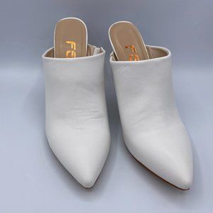 FSJWhite Espadrille High heels Pointed Toe Sandals